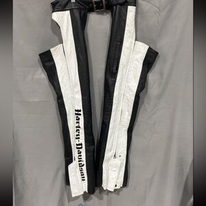 Harley-Davidson Black and White Leather Chaps